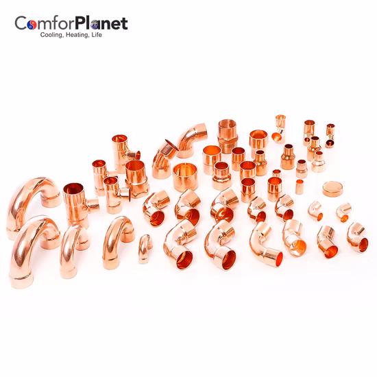 Accesorio de cobre con curva de retorno de 180 grados Conexión de codo Accesorio de tubería de plomería de alimentación final para gas, agua, aceite, HVAC, fabricante, proveedor