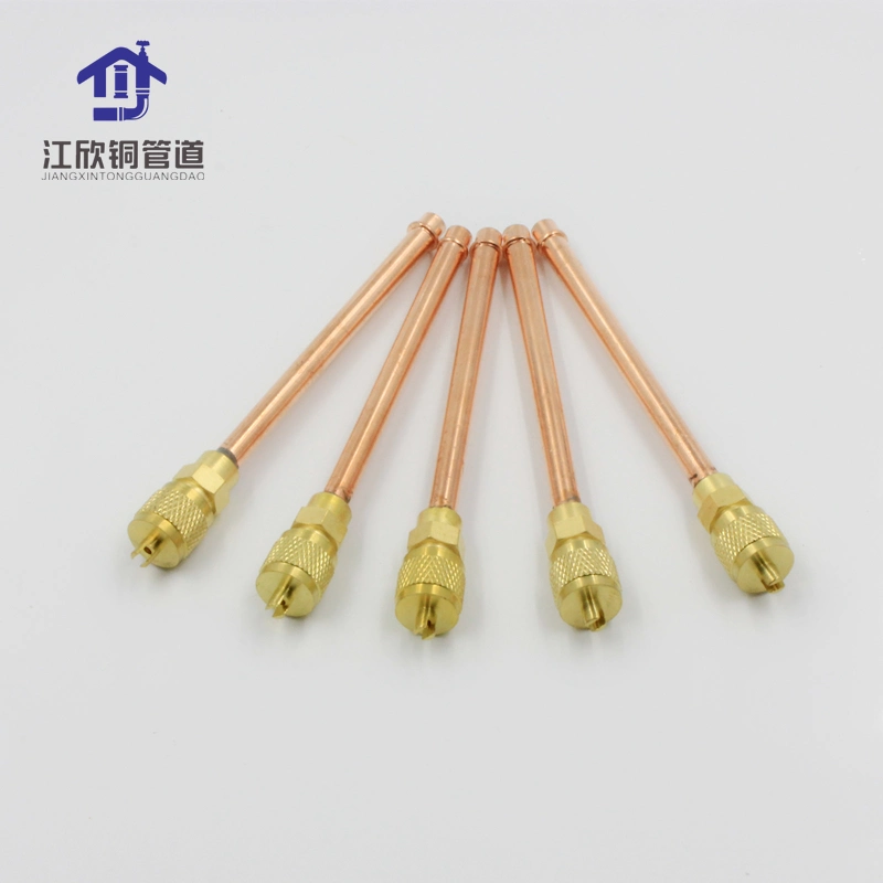 Brass Split Air Conditioner Charging Valve Refrigeration Fittings