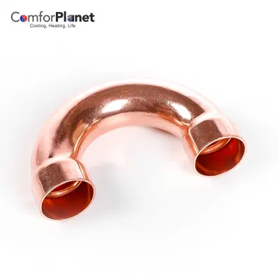 Instalación de tuberías de cobre de soldadura Cxc curva en U de cobre de retorno de 180 grados